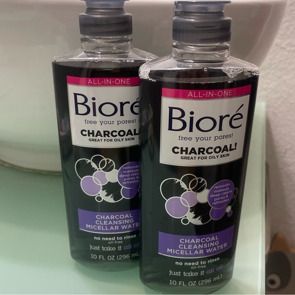 Biore charcoal cleansing micellar water set of 2 - Picture 1 of 3